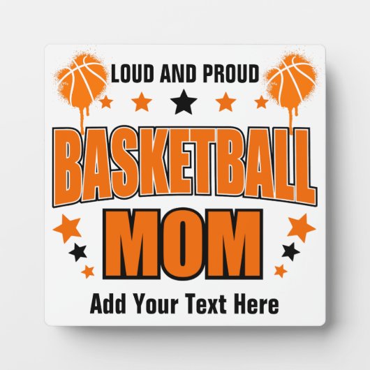 Basketball-Mama - Tabletop mit Easel Fotoplatte (Vorderseite)