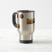 BASKETBALL-MAMA-TASSE!!!!!!! REISEBECHER (Vorderseite Links)