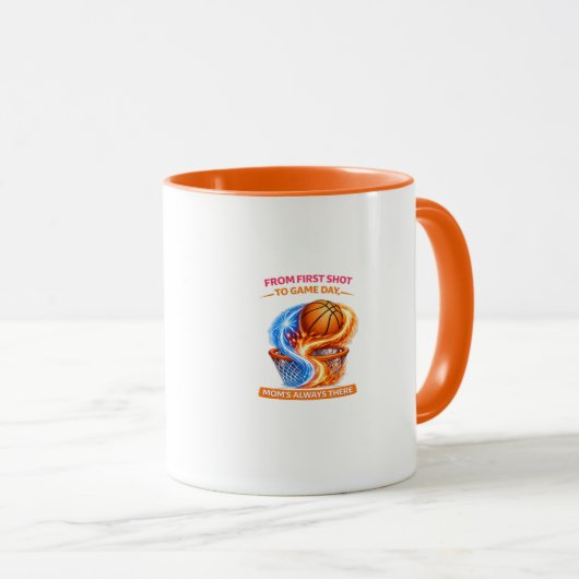 Basketball-Mama-Tasse – Sie Steht Hinter Jedem Sch Tasse (VorderseiteRechts)