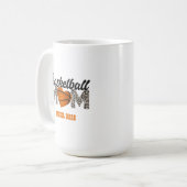 Basketball Mama Tasse, Vorderseite & Rückseite and Kaffeetasse (Vorderseite Links)