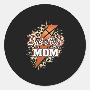 Basketball Mama Tiger Donner Bolzen Runder Aufkleber