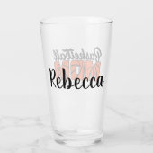 Basketball-Mama und Namensglas Glas (Rückseite)