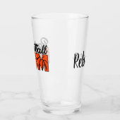 Basketball-Mama und Namensglas Glas (Links)