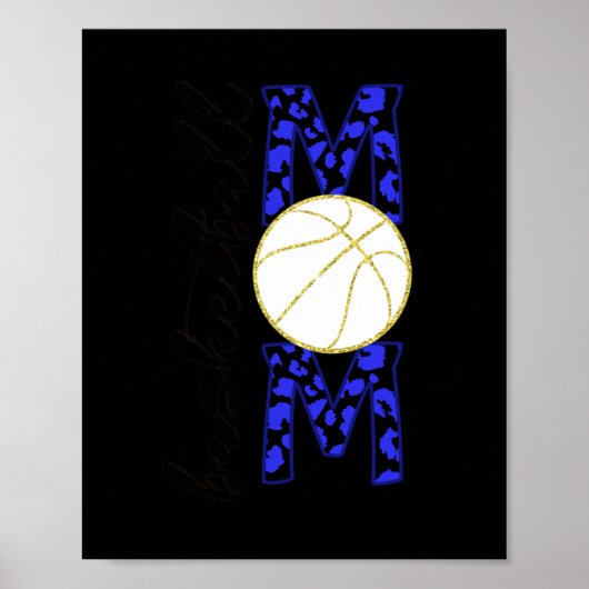 Basketball-Mama weiß Poster (Vorne)