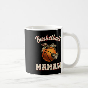 Basketball Mamaw Bandana Leopard Herz Fans Mutter Kaffeetasse