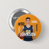 Basketball-Mannschaft Senior Night Benutzerdefinie Button (Vorne & Hinten)