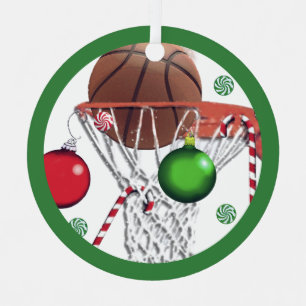 Basketball-Mannschafts-Weihnachtsgeschenk Ornament Aus Metall