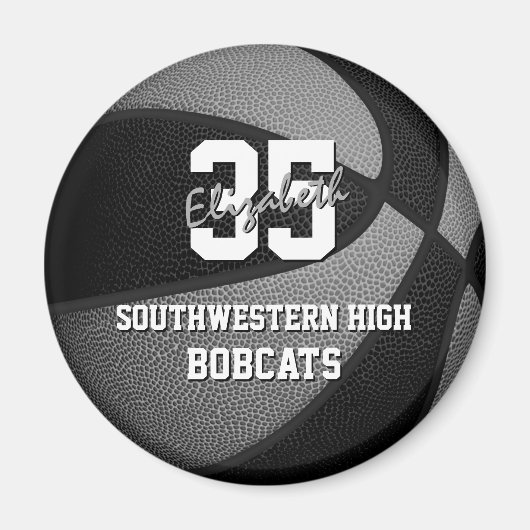 Basketball-Mannschaftsname für Kinder Magnet (Vorne)