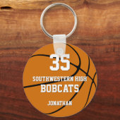Basketball-Mannschaftsname Schlüsselanhänger (Vorderseite)