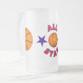 Basketball-mattierte Tasse (Vorderseite Links)