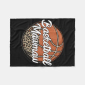 Basketball Mawmaw Leopard Basketball Lover Fleecedecke (Vorderseite (Horizontal))