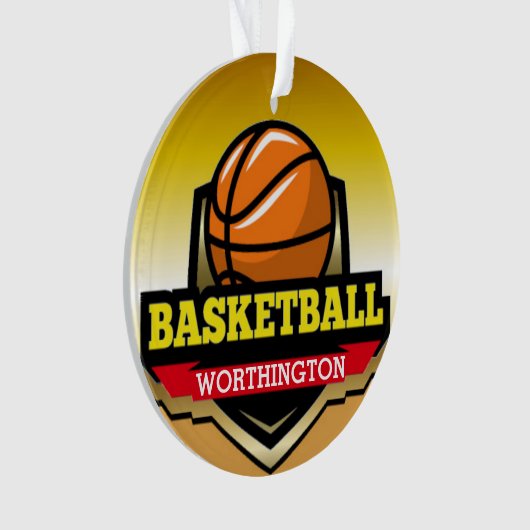 Basketball-Medaille Ornament (Vorderseite)