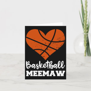 Basketball Meemaw Fun Basketball Herz Oma Mee Karte