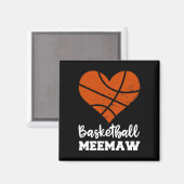 Basketball Meemaw Fun Basketball Herz Oma Mee Magnet (Vorderseite/Rückseite)