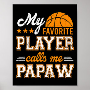Basketball Mein Lieblingsspieler ruft mich Papa an Poster