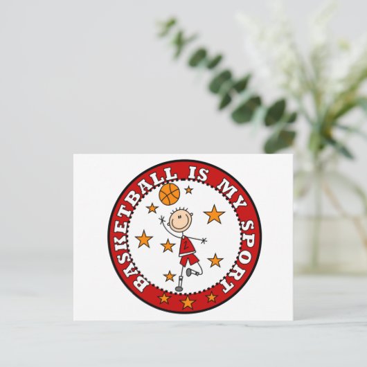 Basketball Meine Sport-Hemden und Geschenke Postkarte (Stehend Vorderseite)