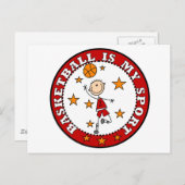 Basketball Meine Sport-Hemden und Geschenke Postkarte (Vorne/Hinten)