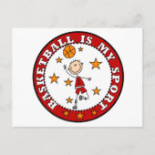 Basketball Meine Sport-Hemden und Geschenke Postkarte (Vorderseite)