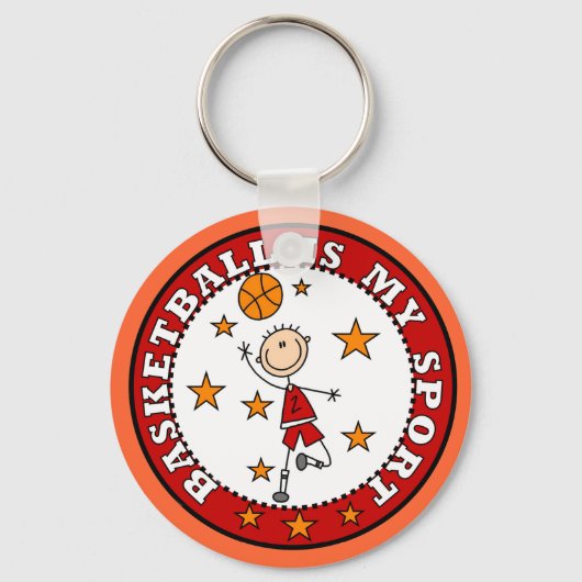 Basketball Meine Sportkleidung und Geschenke Schlüsselanhänger (Vorderseite)