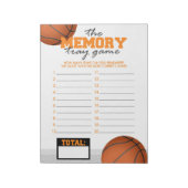Basketball Memory Tray Baby Shower Game Pack Notizblock (Rotiert)
