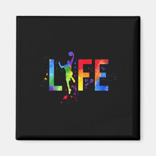 Basketball Mens Ball ist Lebensfarbe Basketball Magnet