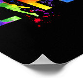 Basketball Mens Ball ist Lebensfarbe Basketball Poster (Ecke)