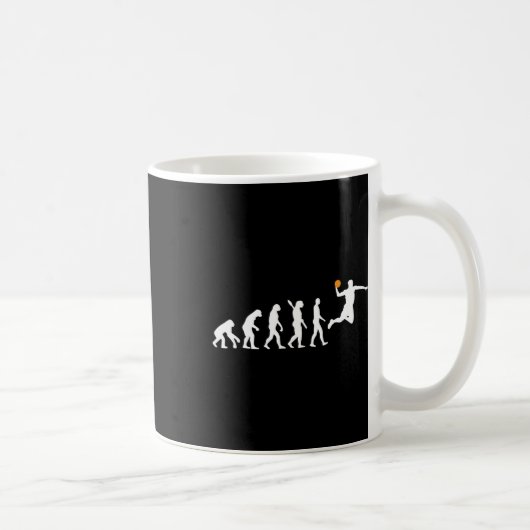 Basketball - menschliche Evolution Darwin Kaffeetasse (Rechts)