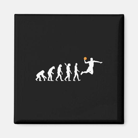 Basketball - menschliche Evolution Darwin Magnet (Vorne)