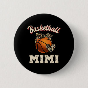 Basketball Mimi Bandana Leopard Herz Fans Mutter' Button