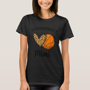 Basketball Mimi Leopard Herz Sportler T-Shirt