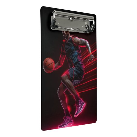 Basketball Mini Klemmbrett (Schrägansicht)