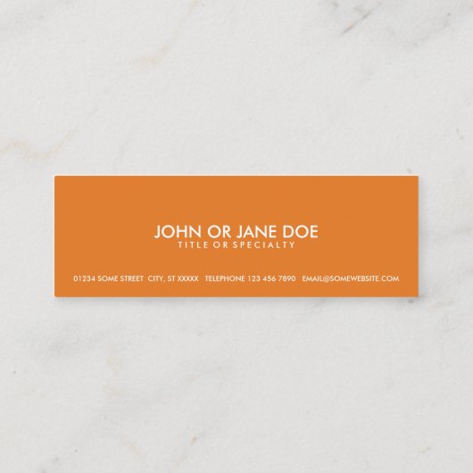 Basketball Mini Visitenkarte (Rückseite)