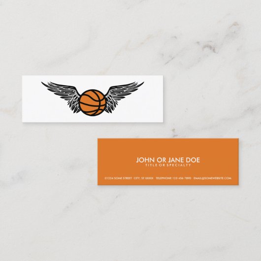 Basketball Mini Visitenkarte (Vorne/Hinten)