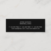 Basketball Mini Visitenkarte (Rückseite)