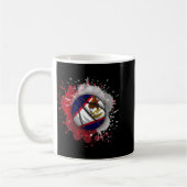 Basketball mit amerikanischer Samoa-Flagge Kaffeetasse (Links)