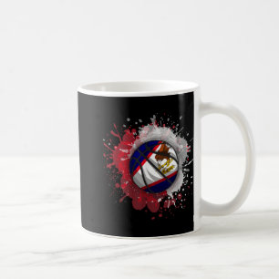 Basketball mit amerikanischer Samoa-Flagge Kaffeetasse