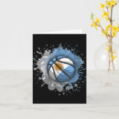 Basketball mit argentinischer Flagge Karte (Gelbe Blume)