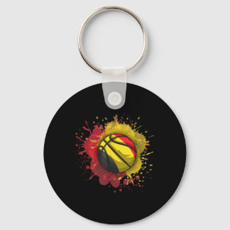Basketball mit belgischer Flagge Schlüsselanhänger