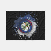 Basketball mit Belize-Flagge Fleecedecke (Vorderseite (Horizontal))