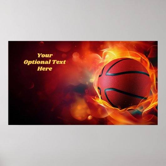 Basketball mit benutzerdefiniertem Text Poster (Vorne)