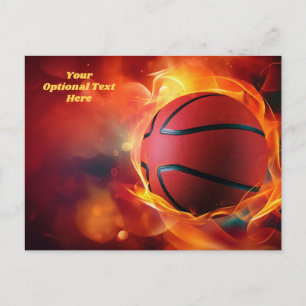 Basketball mit benutzerdefiniertem Text Postkarte