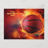 Basketball mit benutzerdefiniertem Text Postkarte (Vorderseite)