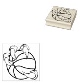 Basketball mit Drachenschwärzen Gummistempel (Stempel)
