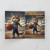 "Basketball mit einer Seite der Breite" Geburtskar Karte (Innenseite)