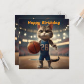 "Basketball mit einer Seite der Breite" Karte (Vorderseite/Rückseite Beispiel)