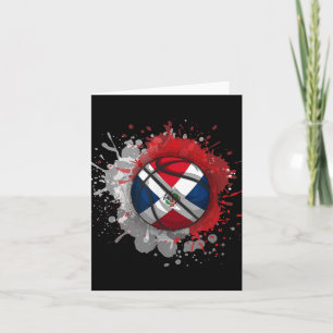 Basketball mit Flagge der Dominikanischen Republik Karte