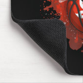 Basketball mit Flagge Hongkongs Mousepad (Ecke)