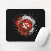 Basketball mit Flagge Hongkongs Mousepad (Mit Mouse)