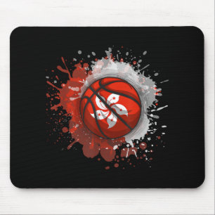 Basketball mit Flagge Hongkongs Mousepad