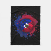 Basketball mit Haifahne Fleecedecke (Vorderseite)